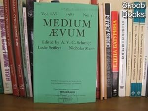 Bild des Verkufers fr Medium Aevum; Vol. LVI, 1987, No. 1 zum Verkauf von PsychoBabel & Skoob Books