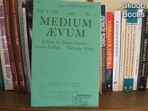 Imagen del vendedor de Medium Aevum; Vol. LVIII, 1989, No. 1 a la venta por PsychoBabel & Skoob Books