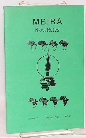 Imagen del vendedor de MBIRA news notes; news about Africa: a cultural newsletter, network directory, volume v, no. 2, Summer, 1984 a la venta por Bolerium Books Inc.