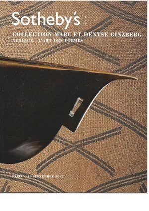 (Auction Catalogue) Sotheby's, September 10, 2007. COLLECTION MARC ET DENYSE GINSBERG. AFRIQUE, L...