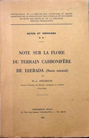Image du vendeur pour Note sur la Flore du terrain carbonifre de Djerida (Maroc oriental) mis en vente par Bouquinerie L'Ivre Livre