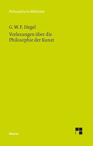 Image du vendeur pour Vorlesungen ber die Philosophie der Kunst mis en vente par AHA-BUCH GmbH