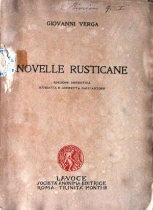 Immagine del venditore per Novelle rusticane. venduto da Libreria La Fenice di Pietro Freggio