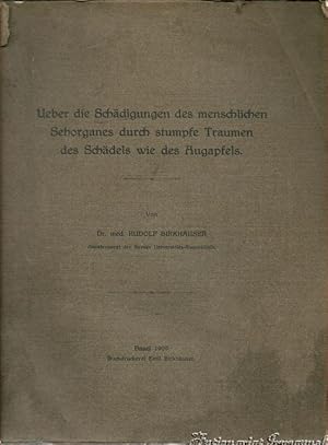 Bild des Verkufers fr ber die Schdigungen des menschlichen Sehorganes durch stumpfe Traumen des Schdels wie des Augapfels zum Verkauf von Antiquariat Immanuel, Einzelhandel