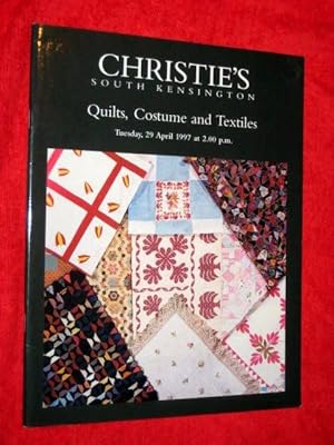 Quilts, Costume and Textiles. Christie's Auction Catalogue 29th April 1997.