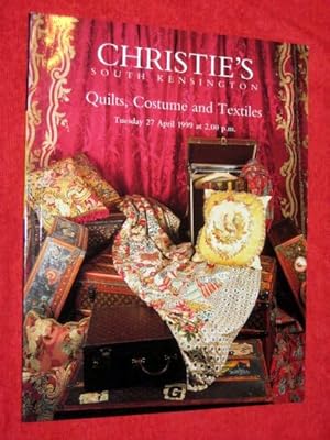 Quilts, Costume and Textiles. Christie's Auction Catalogue 27th April 1999. + Separate List of Pr...