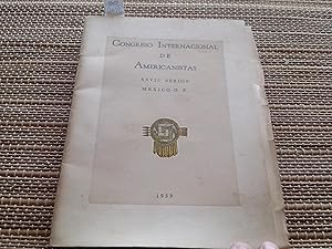 Imagen del vendedor de Boletn Nm. II Congreso Internacional de Americanistas XXVII sesin del 5 al 15 de agosto de 1939. a la venta por Librera "Franz Kafka" Mxico.