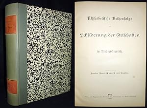 Topographie von Niederösterreich. Band 2 bis 5 (von 8). 4 Bände. Herausgeber: Verein für Landesku...
