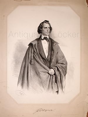 Seller image for J. Wagner, k.k. Hofschauspieler [1818-1970]. Orig. Lithographie. for sale by Antiquariat Lcker