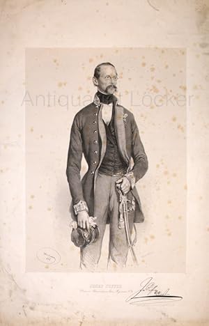 Seller image for Josef Puffer, Oberst in Peterwardeiner Grenzregiment N. 9 [1801-1882]. Orig. Lithographie. for sale by Antiquariat Lcker