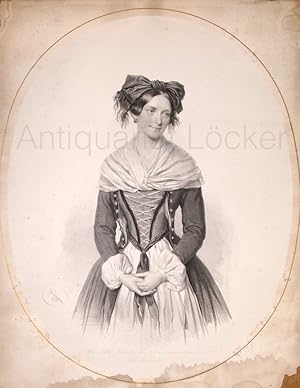 Seller image for Louise Neumann, k.k. Hofschauspielerin[1818, 1820 oder 1821-1905]. Orig. Lithographie. for sale by Antiquariat Lcker