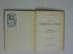 Seller image for Tafeln zur qualitativen chemischen Analyse. for sale by Antiquariat Bookfarm