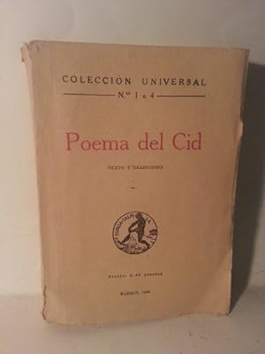 POEMA DEL CID. Texto y Traduccion. Prosificacion Moderna Del Poema Por.