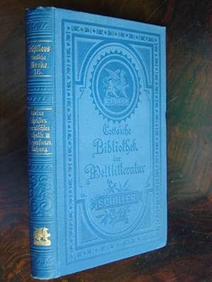 Image du vendeur pour Schillers smtliche Werke in 16 Bnden. Fnfzehnter Band: Kleine Schriften vermischten Inhalts. III. - Rezensionen. - Anhang zu den kleinen Schriften vermischten Inhalts. - Lyrischer Anhang. Mit Einleitungen von Karl Goedeke. mis en vente par Antiquariat Tarter, Einzelunternehmen,