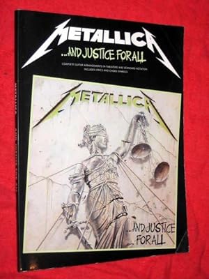 Bild des Verkufers fr Metallica, Justice for All. Complete Guitar Arrangements in Tablature and Standard Notation Includes Ltyrics and Chord Symbols. zum Verkauf von Tony Hutchinson