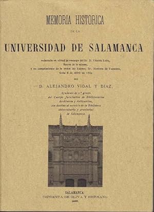 MEMORIA HISTORICA DE LA UNIVERSIDAD DE SALAMANCA