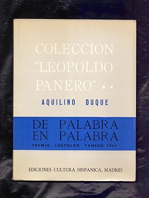 Immagine del venditore per DE PALABRA EN PALABRA (POSEIA) venduto da Libreria 7 Soles