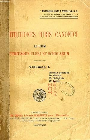 Institutiones Iuris Canonici Used Abebooks