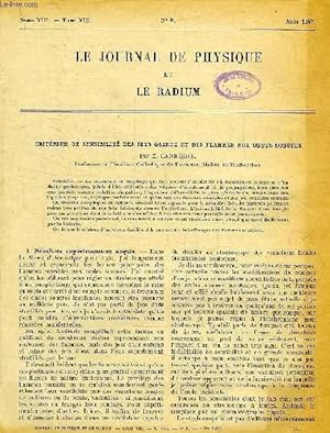 Image du vendeur pour CRITERIUM DE SENSIBILITE DES JETS GAZEUX ET DES FLAMMES AUX ONDS SONORES / ACTION CHIMIQUE DES ONDES SONORES SUR LES FLAMMES SENSIBLES mis en vente par Le-Livre