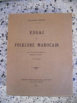 Bild des Verkufers fr Essai de folklore marocain zum Verkauf von Frederic Delbos
