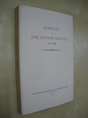 Imagen del vendedor de HOMENAJE A JOSE ANTONIO MARAVALL. (1911-1986) a la venta por LIBRERIA TORMOS