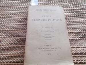 Bild des Verkufers fr Prcis d conomir Politique. zum Verkauf von Librera "Franz Kafka" Mxico.