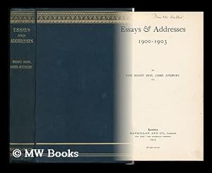 Bild des Verkufers fr Essays and Addresses, 1900-1903 / by the Right Hon. Lord Avebury zum Verkauf von MW Books Ltd.