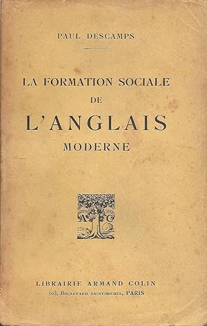 Seller image for La formation sociale de l'anglais moderne for sale by Pare Yannick