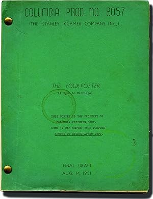 Bild des Verkufers fr The Four Poster [A Hymn to Marriage] (Original screenplay for the 1952 film) zum Verkauf von Royal Books, Inc., ABAA