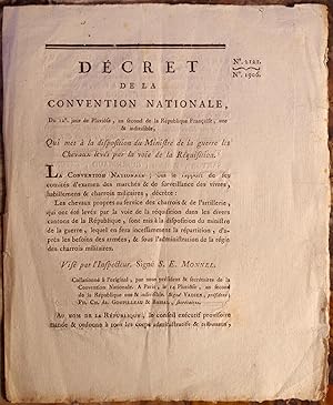 DECRET DE LA CONVENTION NATIONALE, DU 12° JOUR DE PLUVIOSE, AN SECOND DE LA REPUBLIQUE FRANCAISE,...