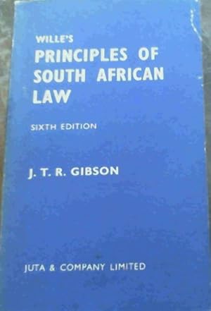 Wille's Principles of South African Law Sixth Edition