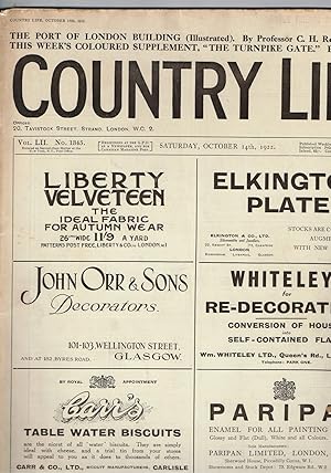 Country Life Magazine Oct.14th 1922