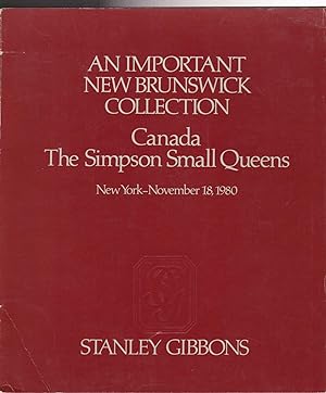 An Important New Brunswick Collection Canada The Simpson Small Queens