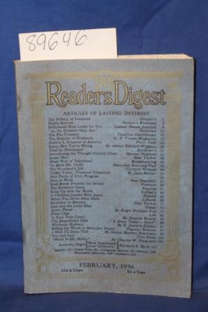 Imagen del vendedor de Reader's Digest, Sorry But You're Wrong by Albert Edward Wiggam, Triffles Today, Treasures Tomorrow by Jake Zeitlin a la venta por Princeton Antiques Bookshop