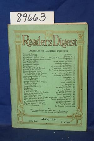 Seller image for Reader's Digest, Easy Money by Alexander Woollcott, Czarina of the Theater by Francis Rufus Bellamy for sale by Princeton Antiques Bookshop