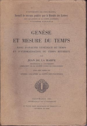 Genèse et mesure du temps