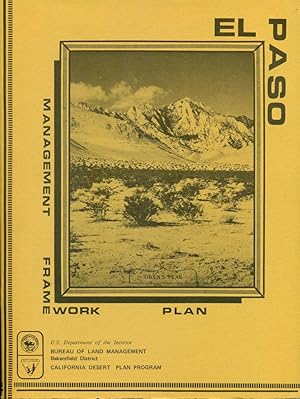 EL PASO MANAGEMENT FRAMEWORK PLAN : August 10, 1976