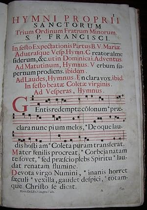 Hymni proprii sanctorum trium Ordinum Fratrum Minorum S.P. Francisci.