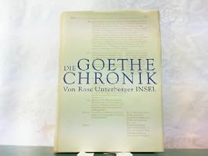 Bild des Verkufers fr Die Goethe-Chronik. zum Verkauf von Antiquariat Ehbrecht - Preis inkl. MwSt.