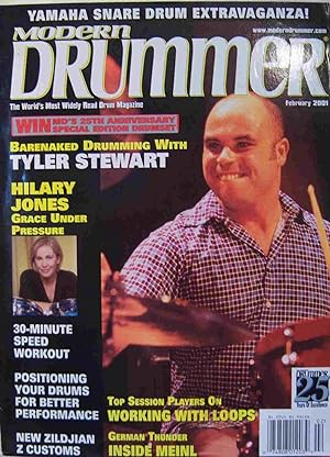 Imagen del vendedor de Modern Drummer (February 2001) Volume 25, Number 2 a la venta por First Class Used Books