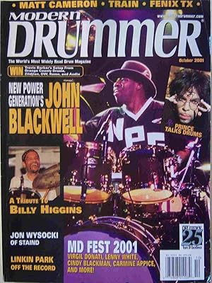 Seller image for Modern Drummer ( October 2001) Volume 25, Number 10 for sale by First Class Used Books