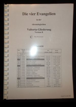 Bild des Verkufers fr Die vier Evangelien in der chronologischen Valtorta-Gliederung. Version B- zum Verkauf von ANTIQUARIAT Franke BRUDDENBOOKS