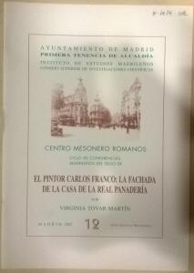 Imagen del vendedor de El pintor Carlos Franco: la fachada de la Casa de la Real Panadera a la venta por Librera La Candela