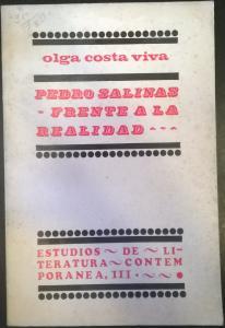 Imagen del vendedor de Pedro Salinas frente a la realidad a la venta por Librera La Candela