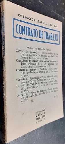 Seller image for Contrato de Trabajo. Coleccin Garca Enciso for sale by Librera La Candela