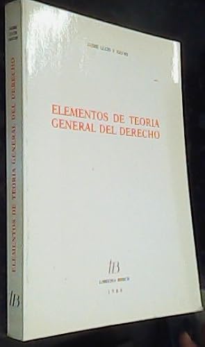 Imagen del vendedor de Elementos de teora general del Derecho a la venta por Librera La Candela