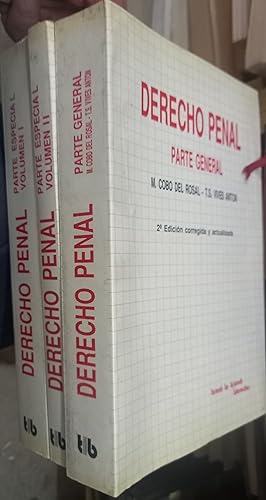 Image du vendeur pour Derecho penal. Parte general. Parte especial. Volumen I y II mis en vente par Librera La Candela