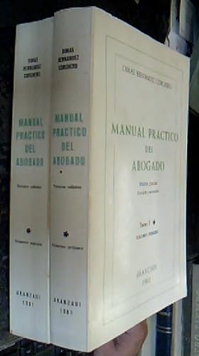 Bild des Verkufers fr Manual Prctico del Abogado. Tomo I, volmenes I y II zum Verkauf von Librera La Candela