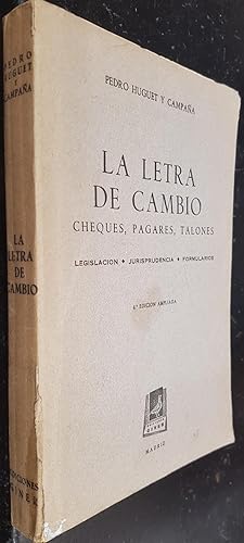 Imagen del vendedor de La letra de cambio. Cheques, pagars, talones. a la venta por Librera La Candela