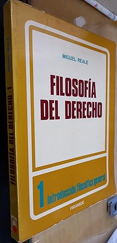 Image du vendeur pour Filosofa del derecho. Tomo I: Introduccin filosfica general mis en vente par Librera La Candela
